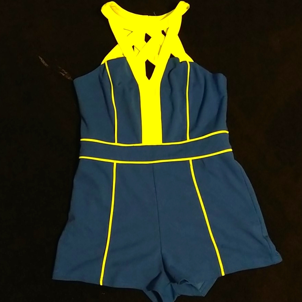 Blue Romper Neon L